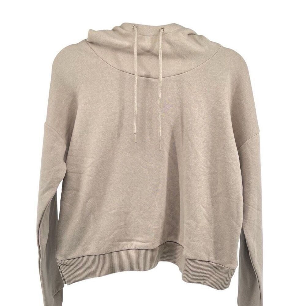 90 Degree By Reflex Chateau Gray Womens Lux Funnelneck Fleece Hoodie Medium, NWT - Picture 5 of 13